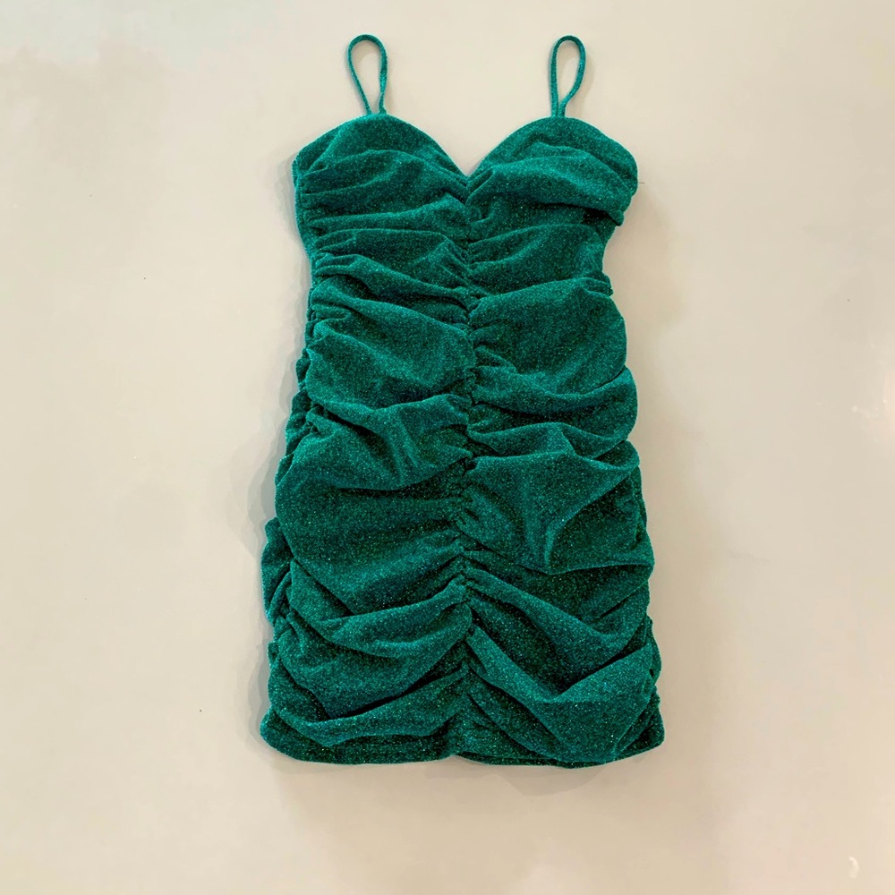 NWT Forever 21 Green Sparkle mini dress